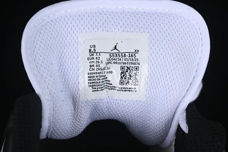 All categories Air Jordan Jordan series basketball shoes Air Jordan 1 Low Air Jordan 1 Low AJ1 Joe 1 black and white low-top cultural and leisure sports sneakers 553558-165